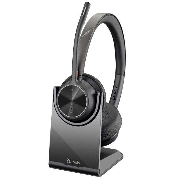 POLY Voyager 4320 UC Headset Vezeték nélküli Fejpánt Iroda/telefonos
ügyfélközpont USB A típus Bluetooth Dokkoló Fekete (218476-01)