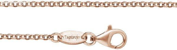 Engelsrufer Rózsaszín aranyozott ezüst lánc Rolo ERN-R 80 cm
