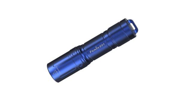 Mini zseblámpa Fenix E01 V2.0 - kék