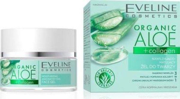 Eveline organic aloe+collagen hidratáló és mattító éjszakai és nappali
arcgél 50 ml