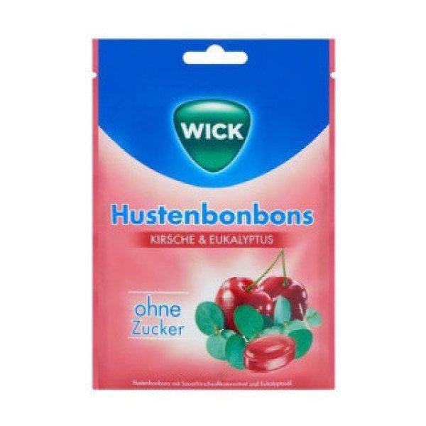 Wick cseresznye és eukaliptusz ízű torokcukorka cukormentes 72 g