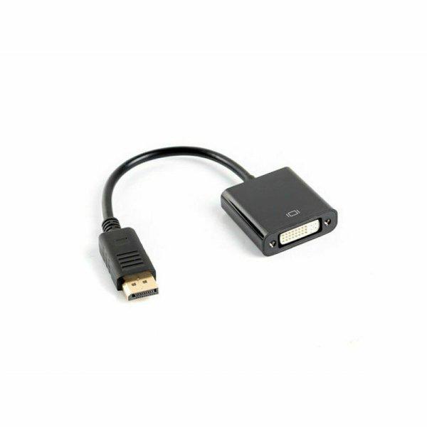 DisplayPort–DVI Adapter Lanberg AD-0007-BK Fekete 10 cm
