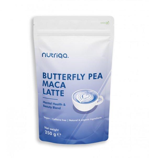 Nutriqa vegan koffeinmentes pillangóborsó-maca latte 250 g