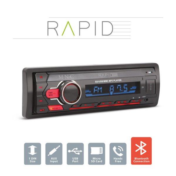 M.N.C Rapid Autórádió MP3 USB 4X50W Bluetoooth