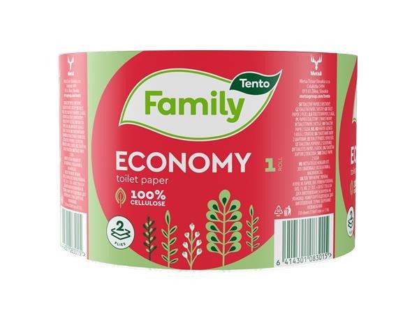 Toalettpapír, 2 rétegű, kistekercses, 36 tekercs, TENTO "Family
Economy", natúr