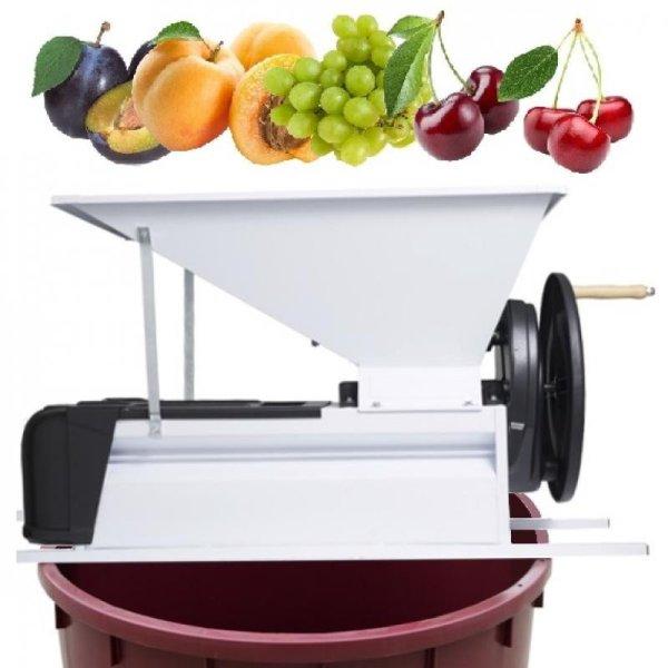 MAGOZÓ-SZEMEZŐGÉP - mechanikus hajtású gyümölcsmagozó és szőlő
zúzó-bogyózó darálógép
