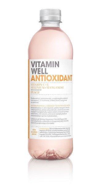 Vitamin Well 0.5 L Antioxidant Peach Vitamin C+E, Selenium+Mangan Őszibarack