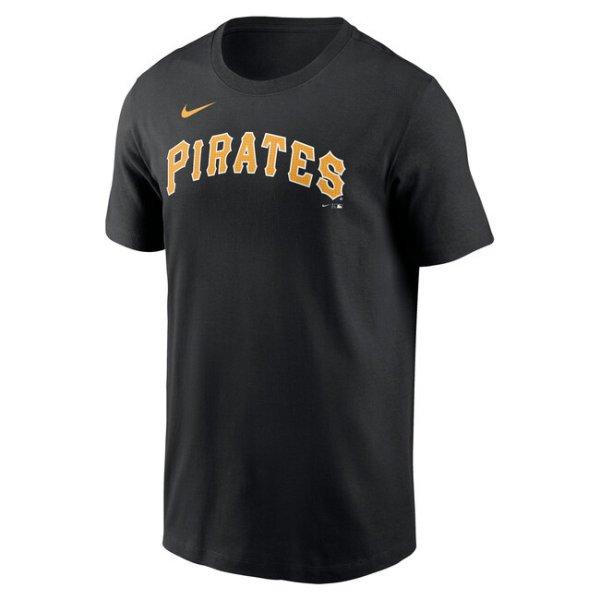 Nike T-shirt Men's Fuse Wordmark Cotton Tee Pittsburgh Pirates black