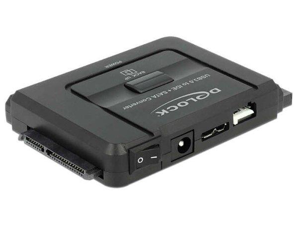 Delock USB 3.0   SATA 6 Gb/s / IDE 40 tűs / IDE 44 tűs átalakító
biztonsági mentési funkcióval