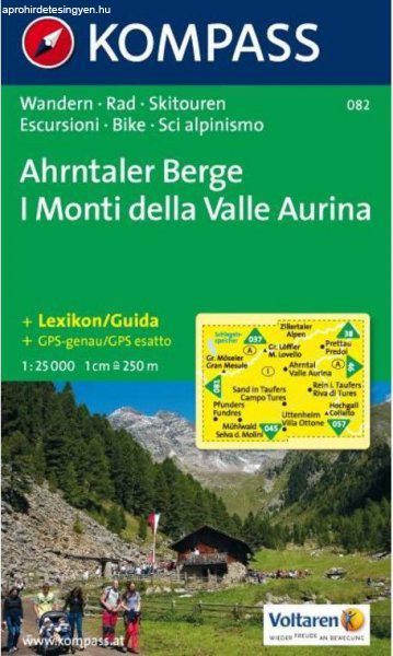 WK 082 - Ahrntaler Berge / Monti di Valle Aurina turistatérkép - KOMPASS