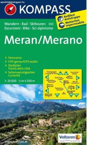 WK 053 - Meran / Merano turistatérkép - KOMPASS