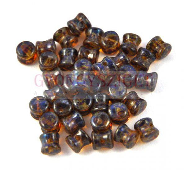 Cseh Pellet gyöngy - kristály travertin -4x6mm