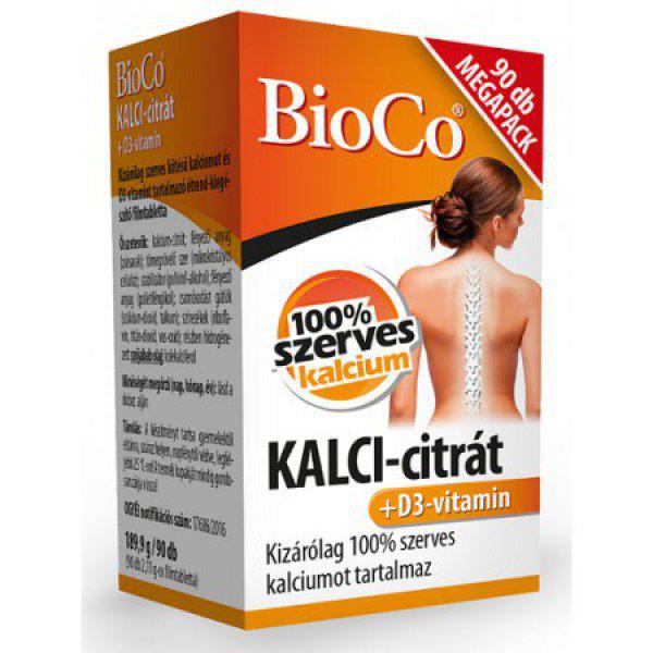 BioCo Kalci-citrát+D3 vitamin Megapack (90 db)