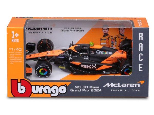 Bburago+1%2F43+F1+versenyaut%F3+-+McLaren+Racing+MCL38+%282024%29
